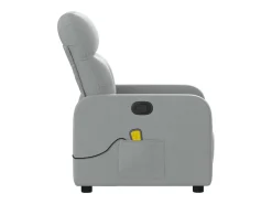 Poltrona de massagens reclinável tecido -claro SHL184476^ Poltrona