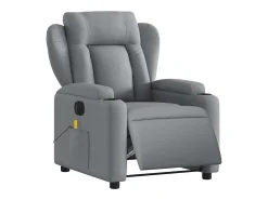 Online Poltrona de massagens reclinável elétrica tecido -claro SHL103660 Cinzento