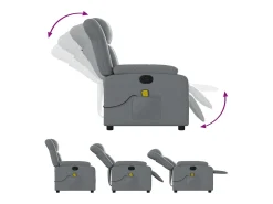 Poltrona de massagens reclinável couro artificial SHL865190^ Poltrona