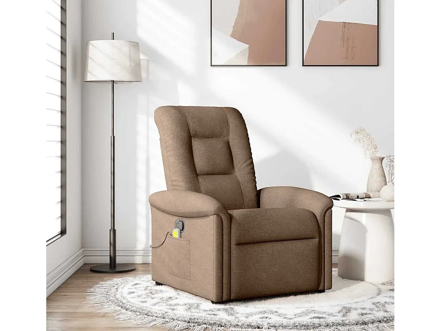Poltrona de massagens reclinável tecido SHL848599^ Poltrona