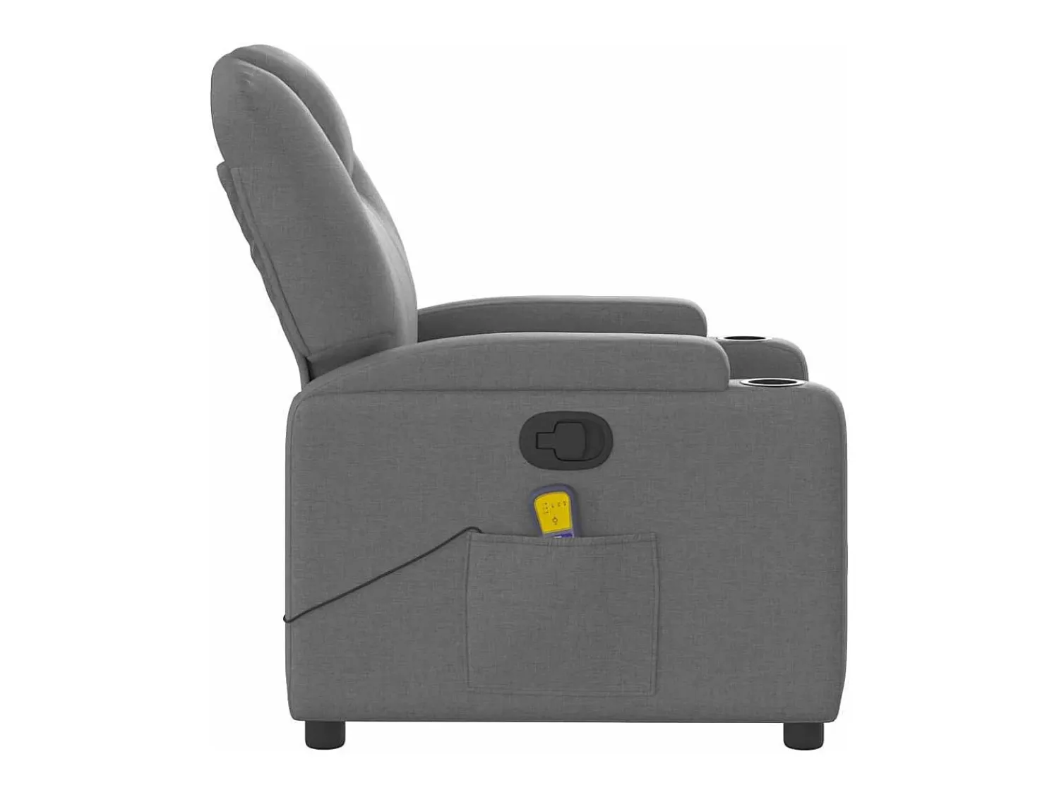 vidaxl Poltrona de massagens reclinável tecido -escuro^ Poltrona
