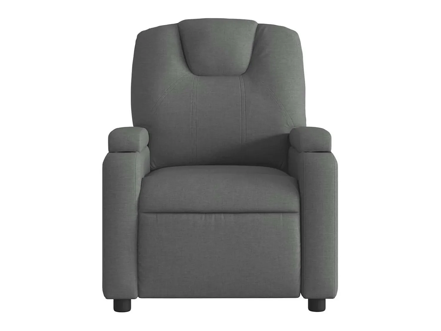 vidaxl Poltrona de massagens reclinável tecido -escuro^ Poltrona
