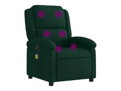 vidaxl Poltrona de massagens reclinável veludo -escuro^ Poltrona
