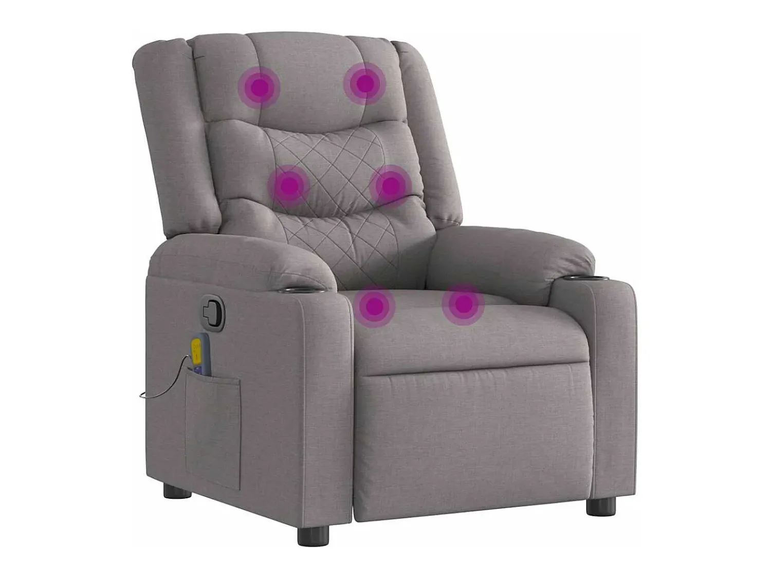 Poltrona| Poltrona de massagens reclinável tecido cinzento-acastanhado SHL463547 Taupe