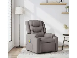 Poltrona| Poltrona de massagens reclinável tecido cinzento-acastanhado SHL463547 Taupe