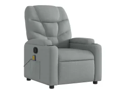 Sale vidaxl Poltrona de massagens reclinável tecido cinzento-claro Cinzento claro