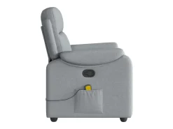 Poltrona* Poltrona de massagens reclinável tecido -claro SHL330102 Cinzento