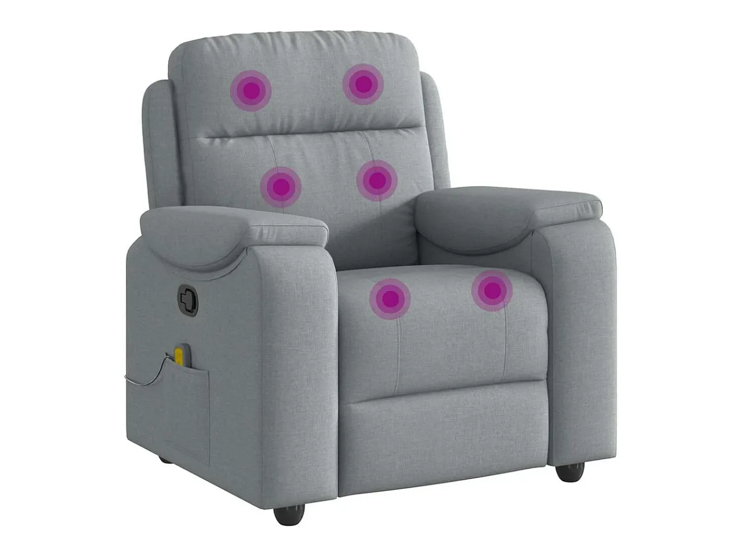 Poltrona* Poltrona de massagens reclinável tecido -claro SHL330102 Cinzento