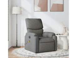 Poltrona| Poltrona de massagens reclinável tecido cinzento-escuro SHL147962 Cinza antracite