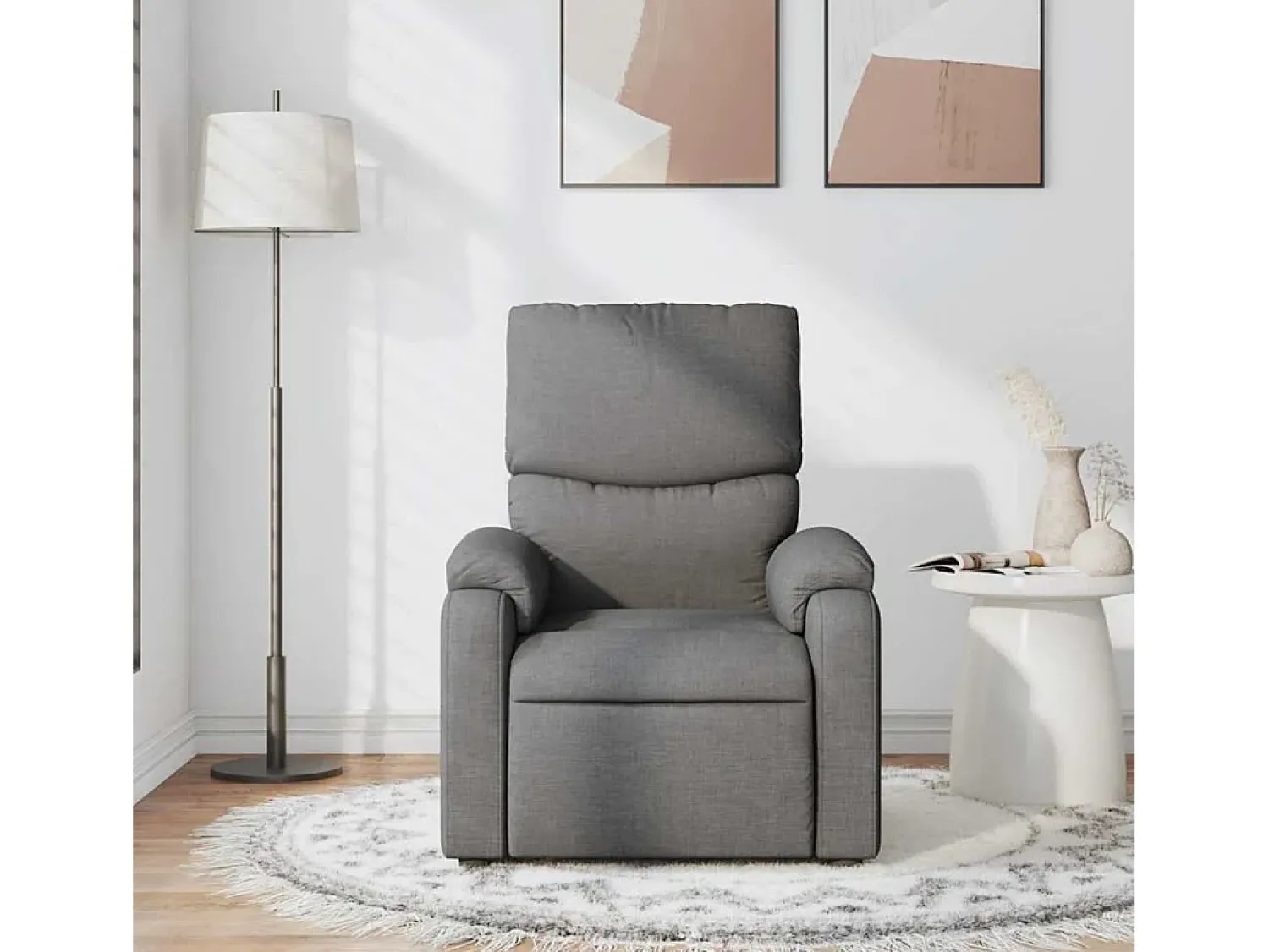 Poltrona| Poltrona de massagens reclinável tecido cinzento-escuro SHL147962 Cinza antracite