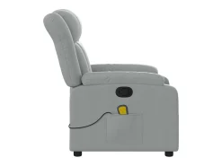 Poltrona* Poltrona de massagens reclinável tecido -claro SHL782496 Cinzento
