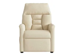 Sale Poltrona de massagens reclinável elétrica tecido SHL848355 Creme