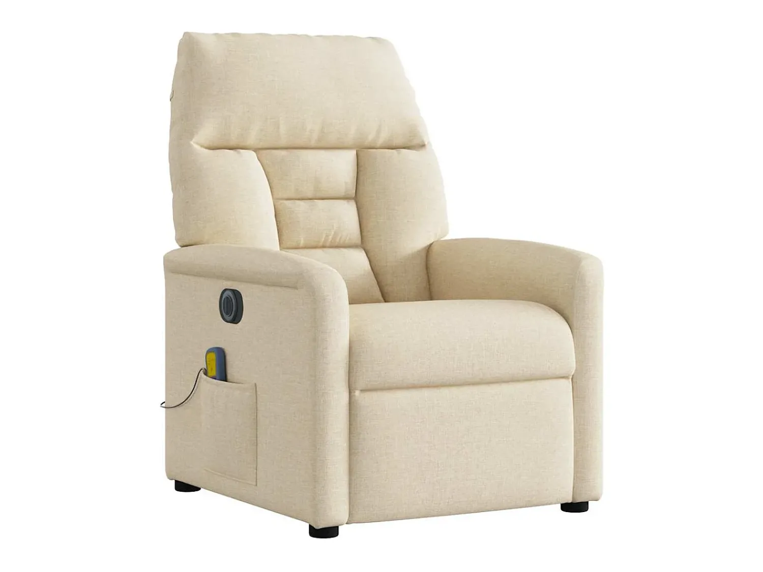 Sale Poltrona de massagens reclinável elétrica tecido SHL848355 Creme