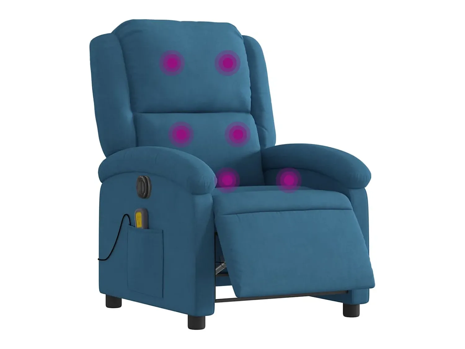 Poltrona de massagens reclinável elétrica veludo SHL116263^ Poltrona