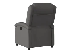 Sale vidaxl Poltrona de massagens reclinável couro genuíno Cinzento