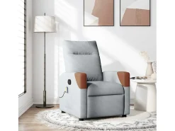 Poltrona| Poltrona de massagens reclinável tecido -claro SHL760439 Cinzento