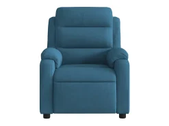 Poltrona de massagens reclinável veludo SHL6513 Azul