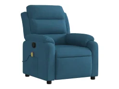 Poltrona de massagens reclinável veludo SHL6513 Azul