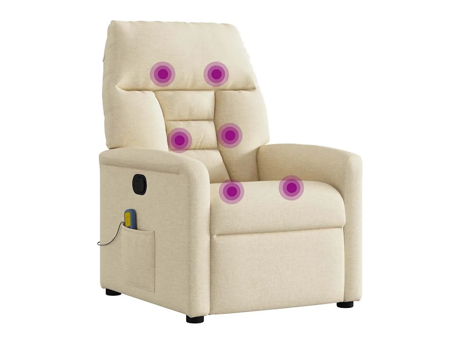 Poltrona* Poltrona de massagens reclinável tecido cor SHL281718 Creme