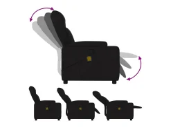 Poltrona| Poltrona de massagens reclinável tecido SHL338658 Preto