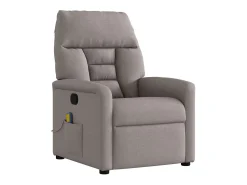 Poltrona de massagens reclinável tecido cinzento-acastanhado SHL883352^ Poltrona