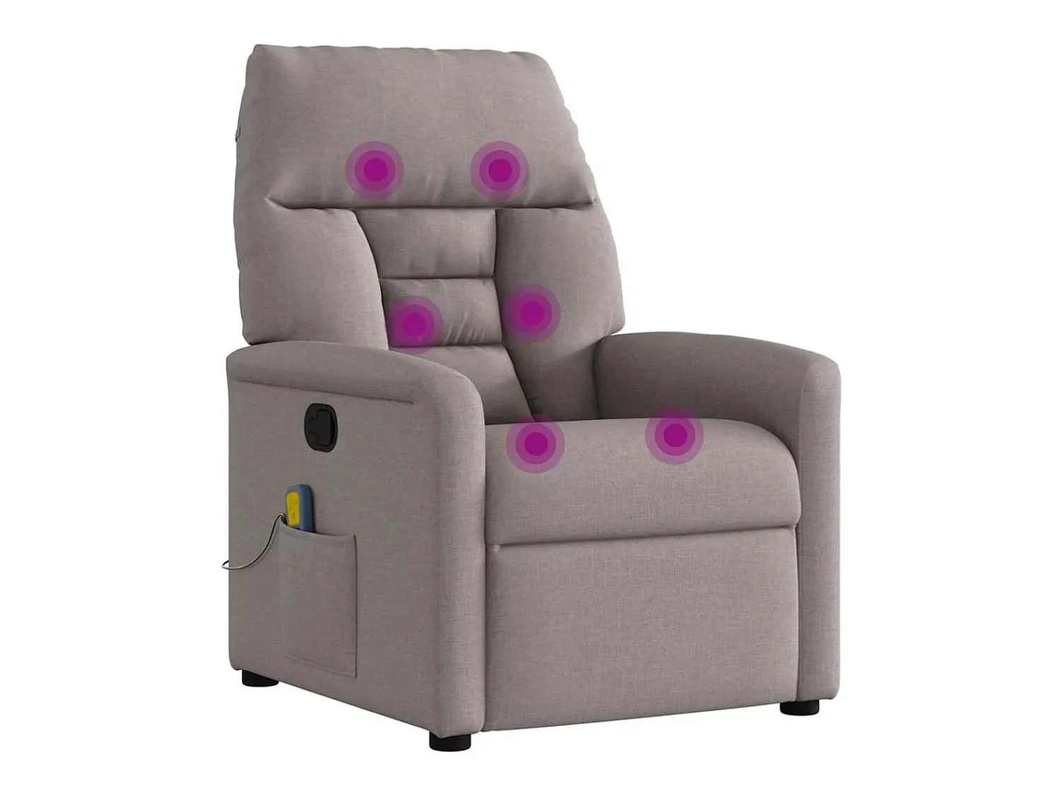 Poltrona de massagens reclinável tecido cinzento-acastanhado SHL883352^ Poltrona
