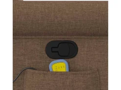 Outlet Poltrona de massagens reclinável tecido SHL258342 Castanho