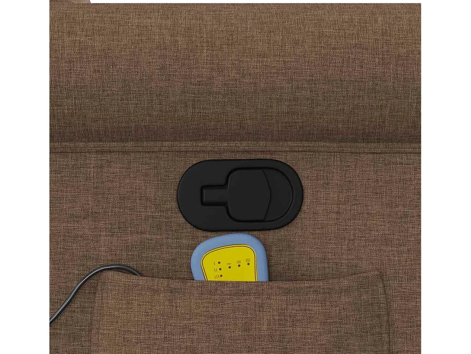 Outlet Poltrona de massagens reclinável tecido SHL258342 Castanho