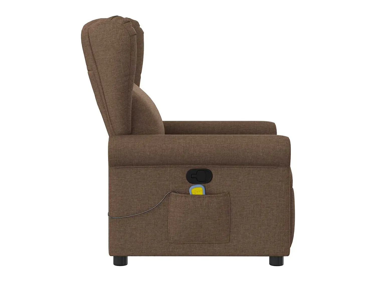 Outlet Poltrona de massagens reclinável tecido SHL258342 Castanho