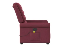 Best Poltrona de massagens reclinável tecido tinto SHL116899 Vermelho