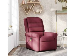 Best Poltrona de massagens reclinável tecido tinto SHL116899 Vermelho
