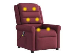 Best Poltrona de massagens reclinável tecido tinto SHL116899 Vermelho