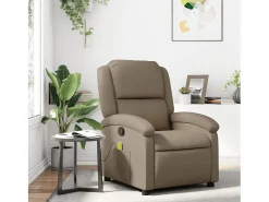 Poltrona| Poltrona de massagens reclinável couro artificial cappuccino SHL953090 Castanho