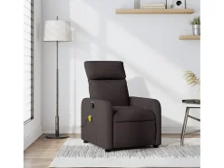 Poltrona de massagens reclinável tecido -escuro SHL140240^ Poltrona