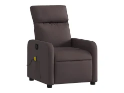 Poltrona de massagens reclinável tecido -escuro SHL140240^ Poltrona