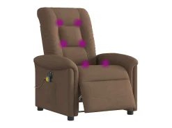 Online Poltrona de massagens reclinável elétrica tecido SHL88768 Castanho