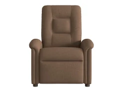 Online Poltrona de massagens reclinável elétrica tecido SHL88768 Castanho