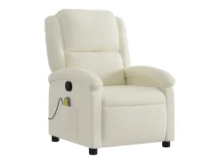Poltrona* Poltrona de massagens reclinável veludo cor SHL115921 Creme