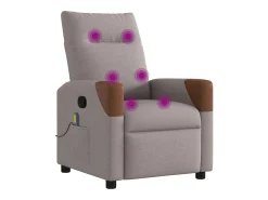 Poltrona de massagens reclinável tecido cinzento-acastanhado SHL773796^ Poltrona