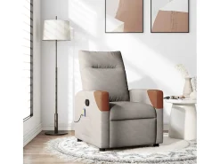 Poltrona de massagens reclinável tecido cinzento-acastanhado SHL773796^ Poltrona