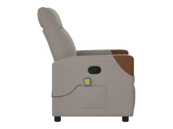 Poltrona de massagens reclinável tecido cinzento-acastanhado SHL773796^ Poltrona