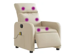 Poltrona de massagens reclinável elétrica tecido SHL505041^ Poltrona