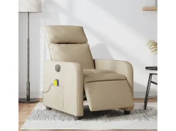 Poltrona de massagens reclinável elétrica tecido SHL505041^ Poltrona