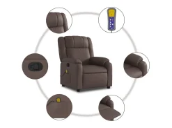 Poltrona de massagens reclinável couro artificial SHL585838^ Poltrona