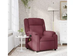 Outlet Poltrona de massagens reclinável tecido tinto SHL939102 Vermelho