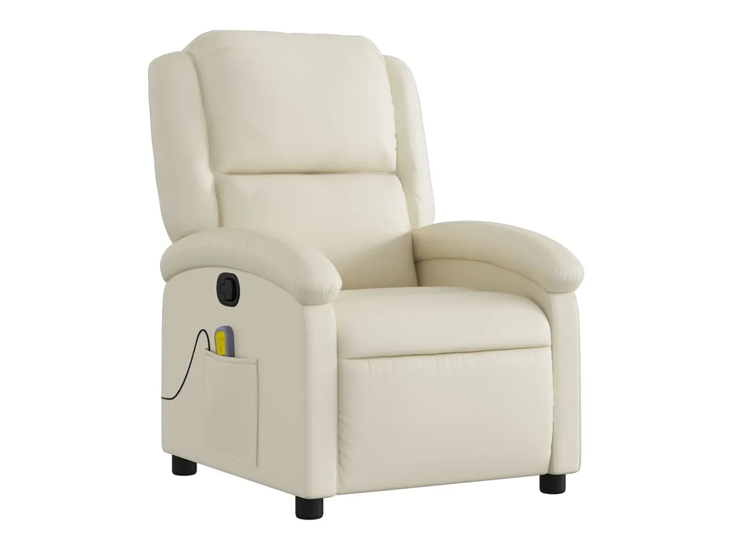 Poltrona| Poltrona de massagens reclinável couro artificial cor SHL886685 Creme