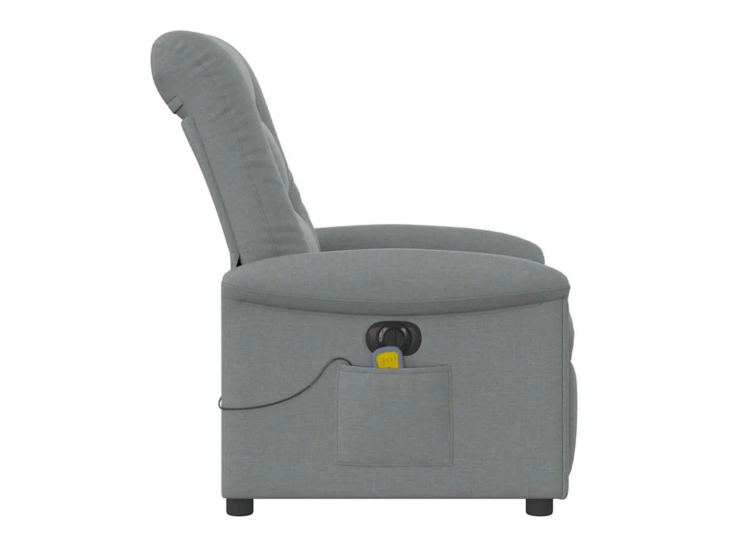 Clearance Poltrona de massagens reclinável elétrica tecido -claro SHL381384 Cinzento