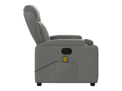 Poltrona|vidaxl Poltrona de massagens reclinável tecido -escuro Cinzento
