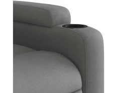 Poltrona|vidaxl Poltrona de massagens reclinável tecido -escuro Cinzento