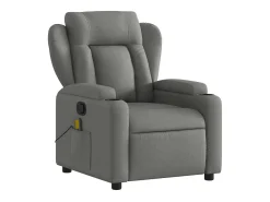 Poltrona|vidaxl Poltrona de massagens reclinável tecido -escuro Cinzento